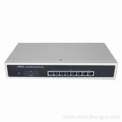 8-port/8 PoE Port Un-managed PoE Ethernet Switch for IP Camera, Built-in 48V DC Power Supply